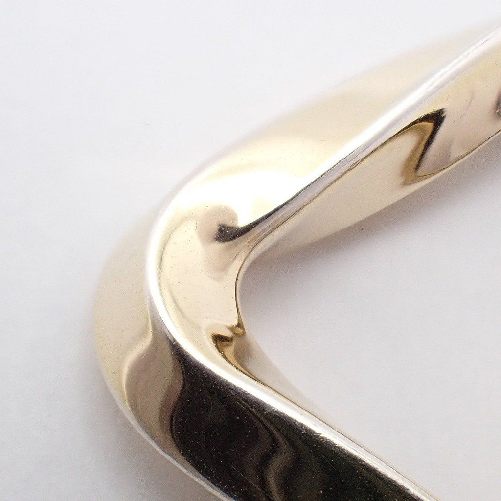 Bottega Veneta Twisted Hoop Triangle Earrings 925 Sterling Silver Gold — view 5