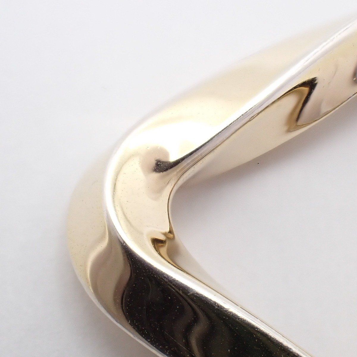 Bottega Veneta Twisted Hoop Triangle Earrings 925 Sterling Silver Gold — view 5