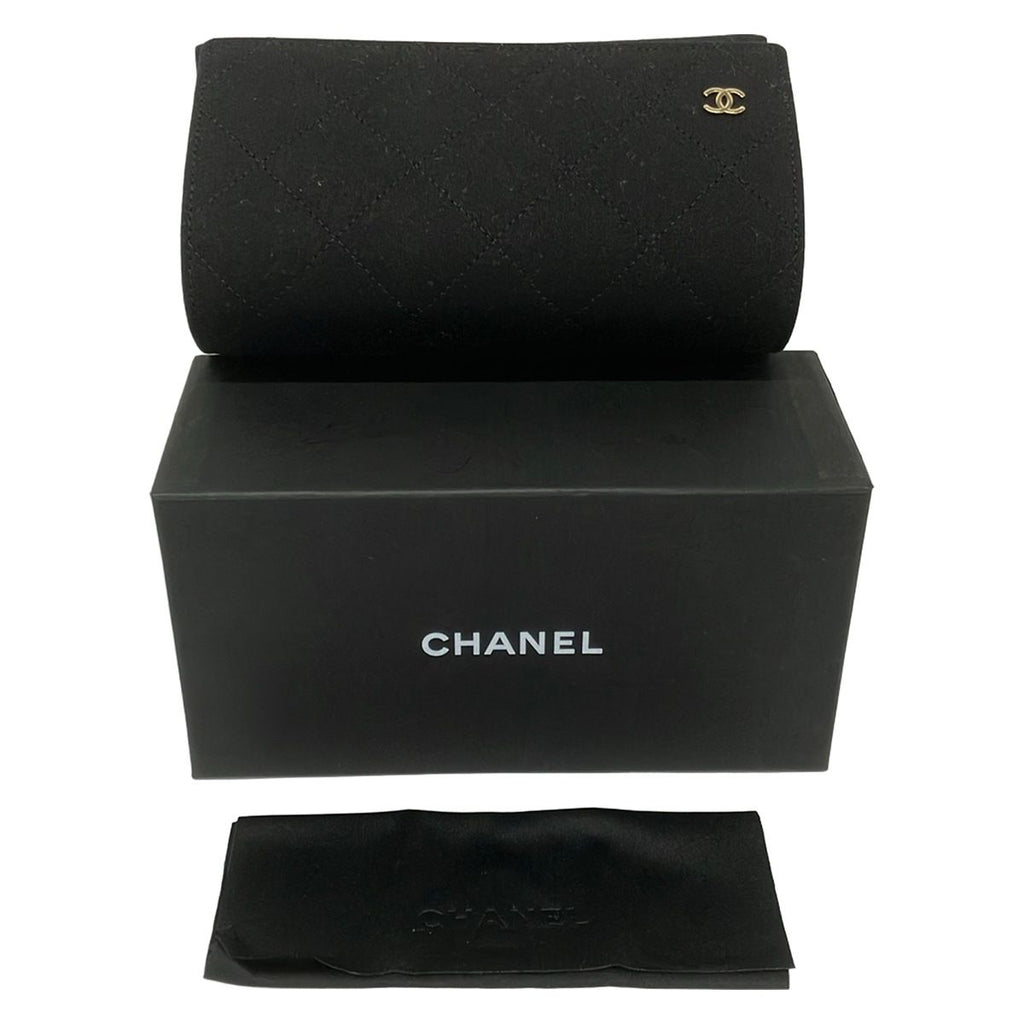 Chanel Sunglasses Black Chain Leather Eyewear — view 5