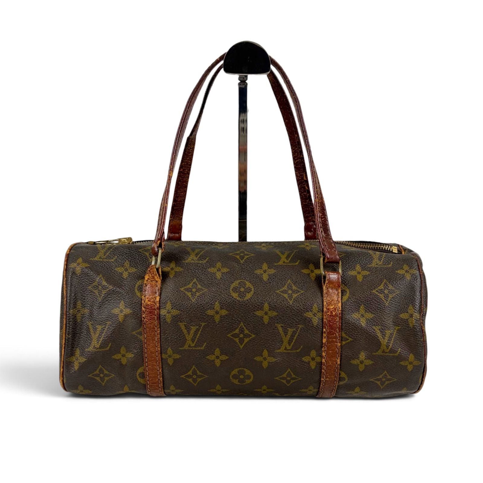 Louis Vuitton Papillon 30 Shoulder Bag Monogram Lambskin Brown Drum — view 2