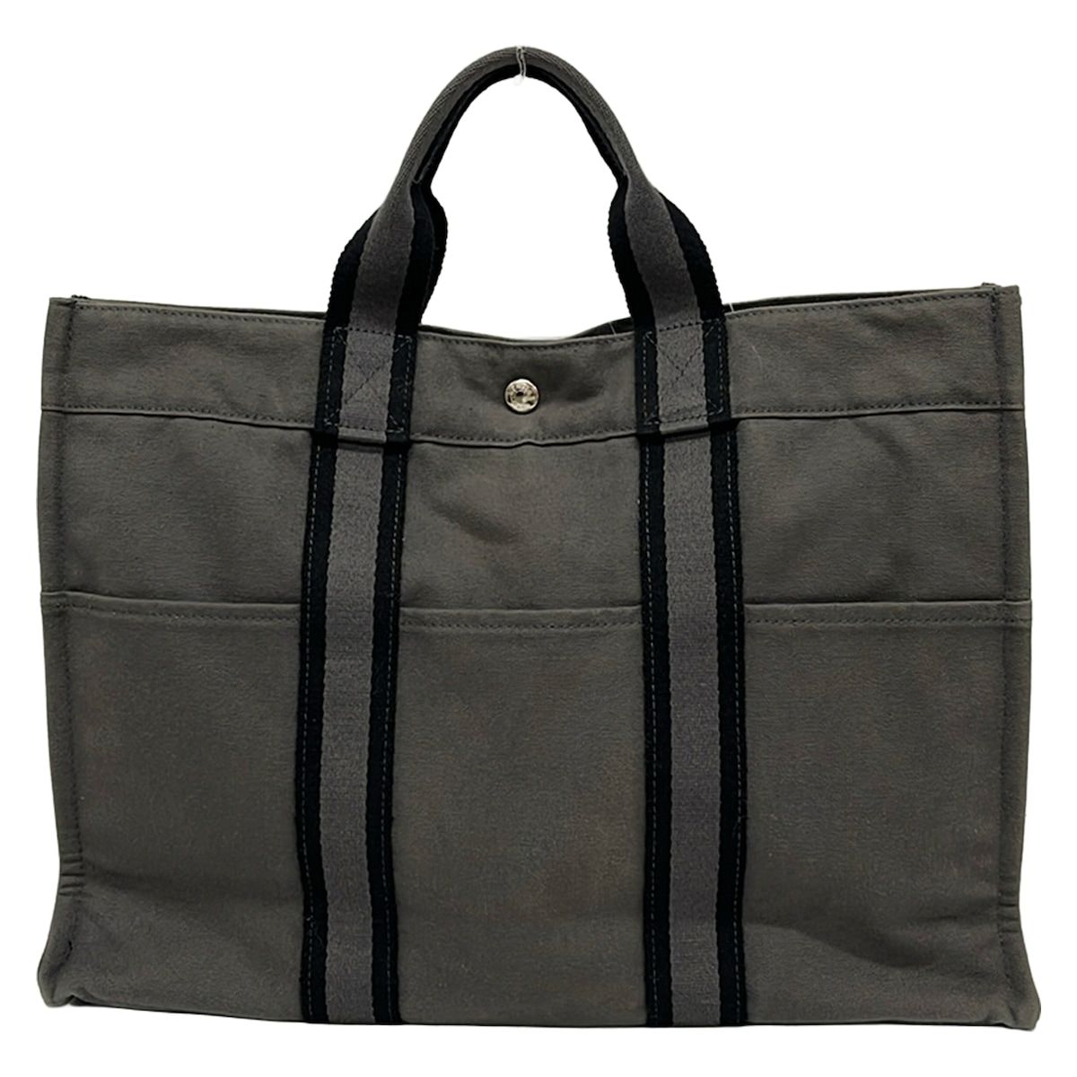 Hermes Tote Fourre Tout MM Gray Black