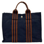 Hermes Tote Fourre Tout PM Dark Navy Brown