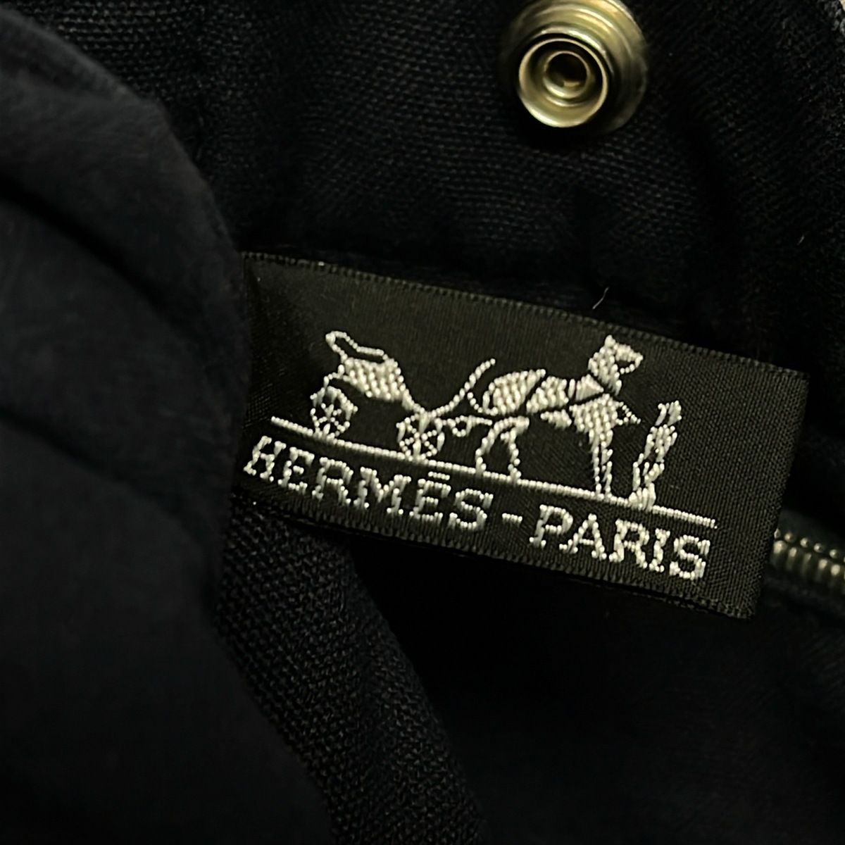 Hermes Tote Fourre Tout PM Dark Navy Brown — view 8