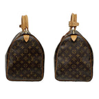 Louis Vuitton Keepall 45 Monogram Boston Bag Initial BD Brown — view 3