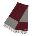 Hermes Cashmere Scarf Bicolor 10 Echarpe Casaque Shawl Bordeaux Gray