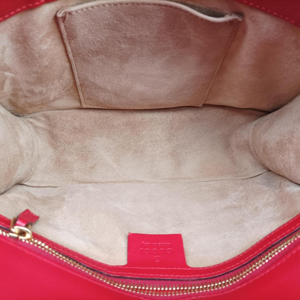 Gucci Sylvie Red Navy Leather Shoulder — view 9