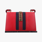 Gucci Sylvie Red Navy Leather Shoulder — view 2