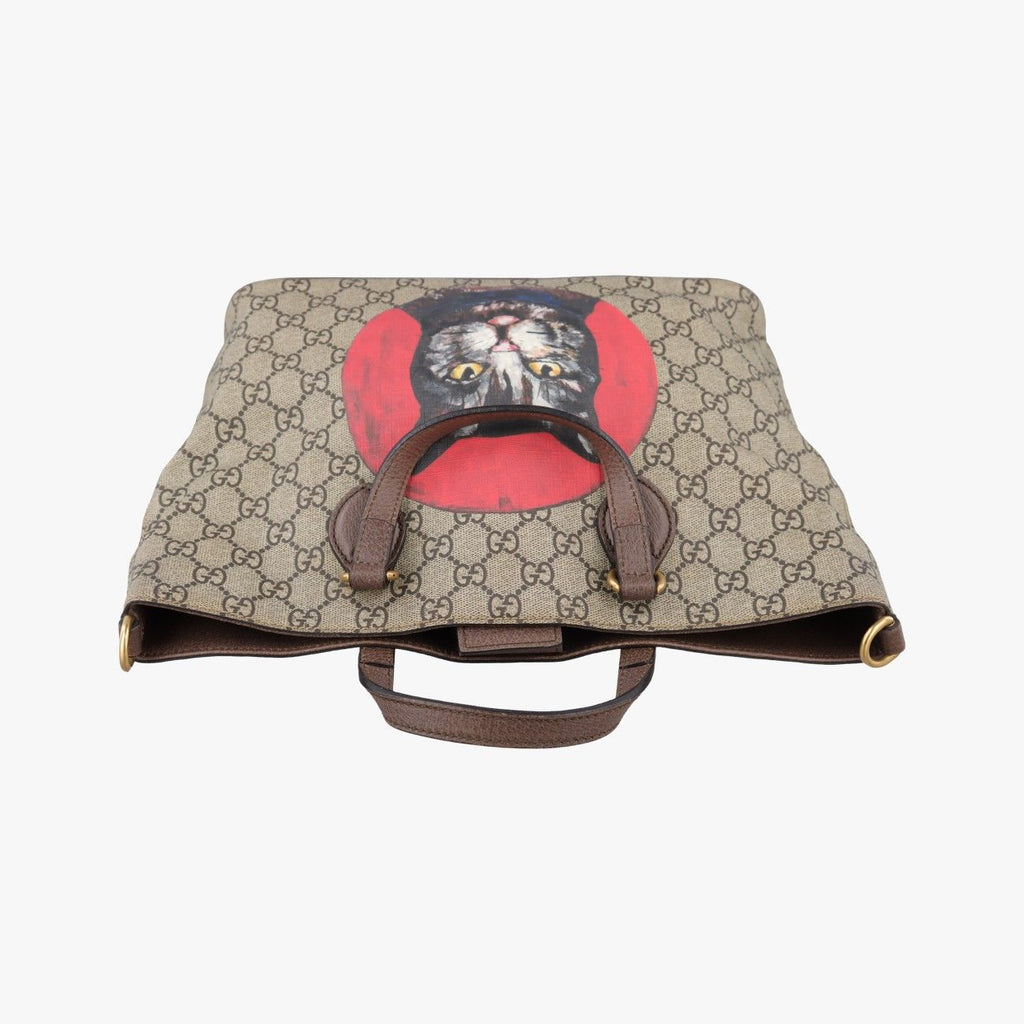 Gucci GG Supreme Bosco Patch Beige Multicolor Canvas Handbag — view 8