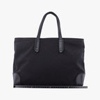 Gucci GG Canvas Web Sherry Line Tote Black Leather — view 2