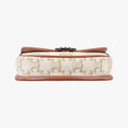 Celine Mini Besace Triomphe White Brown Canvas Shoulder — view 3