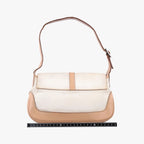 Gucci Jackie White Brown Canvas Leather 001 38 Shoulder — view 2