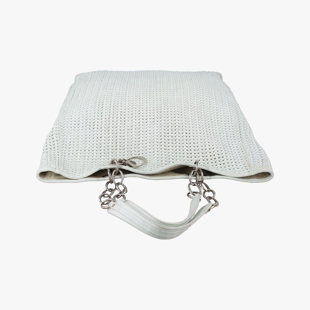 Dior Soft Lady Cannage Intrecciato Tote White Lambskin — view 8