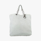 Dior Soft Lady Cannage Intrecciato Tote White Lambskin