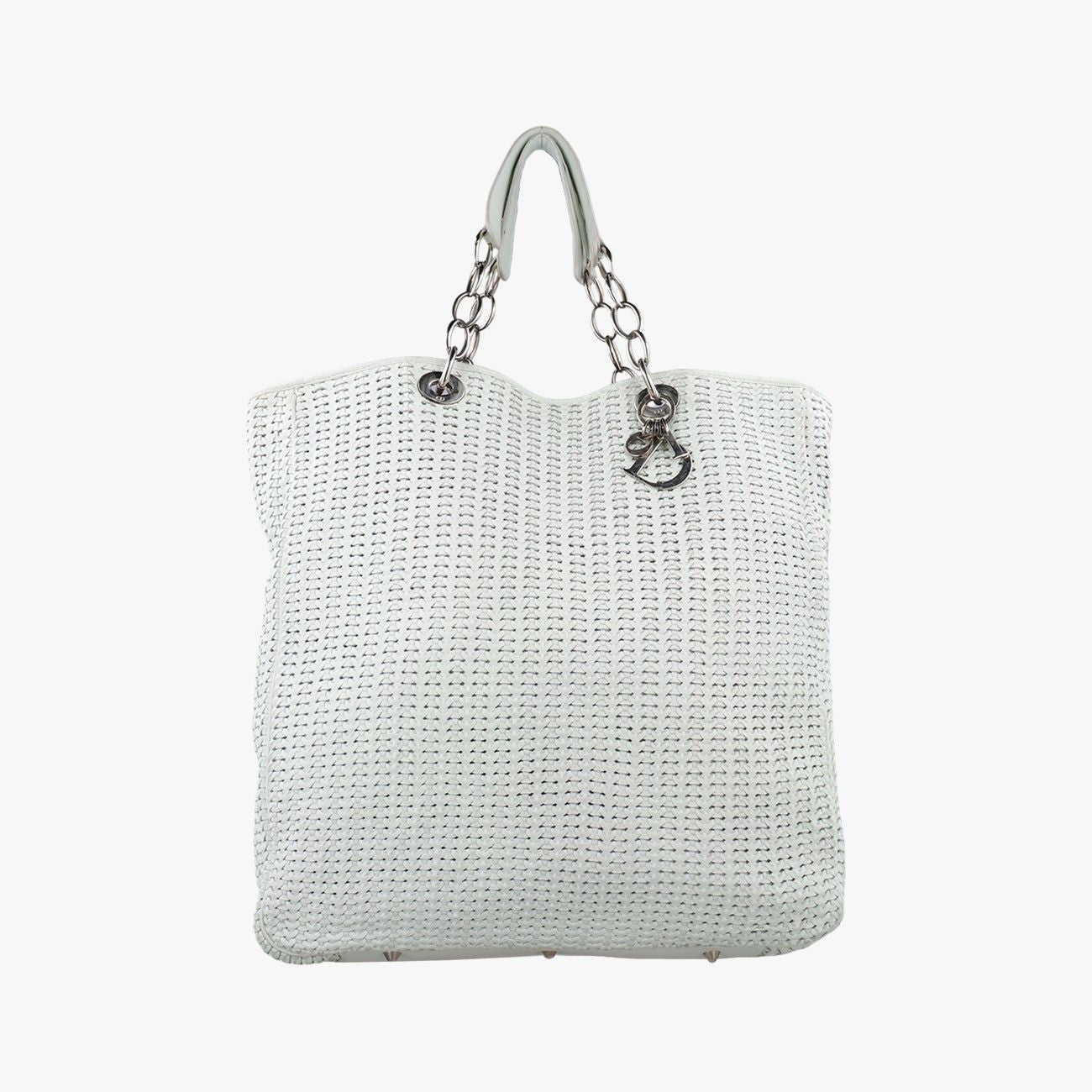 Dior Soft Lady Cannage Intrecciato Tote White Lambskin