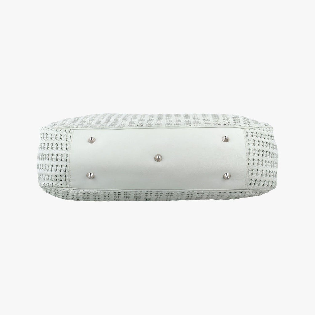 Dior Soft Lady Cannage Intrecciato Tote White Lambskin — view 3