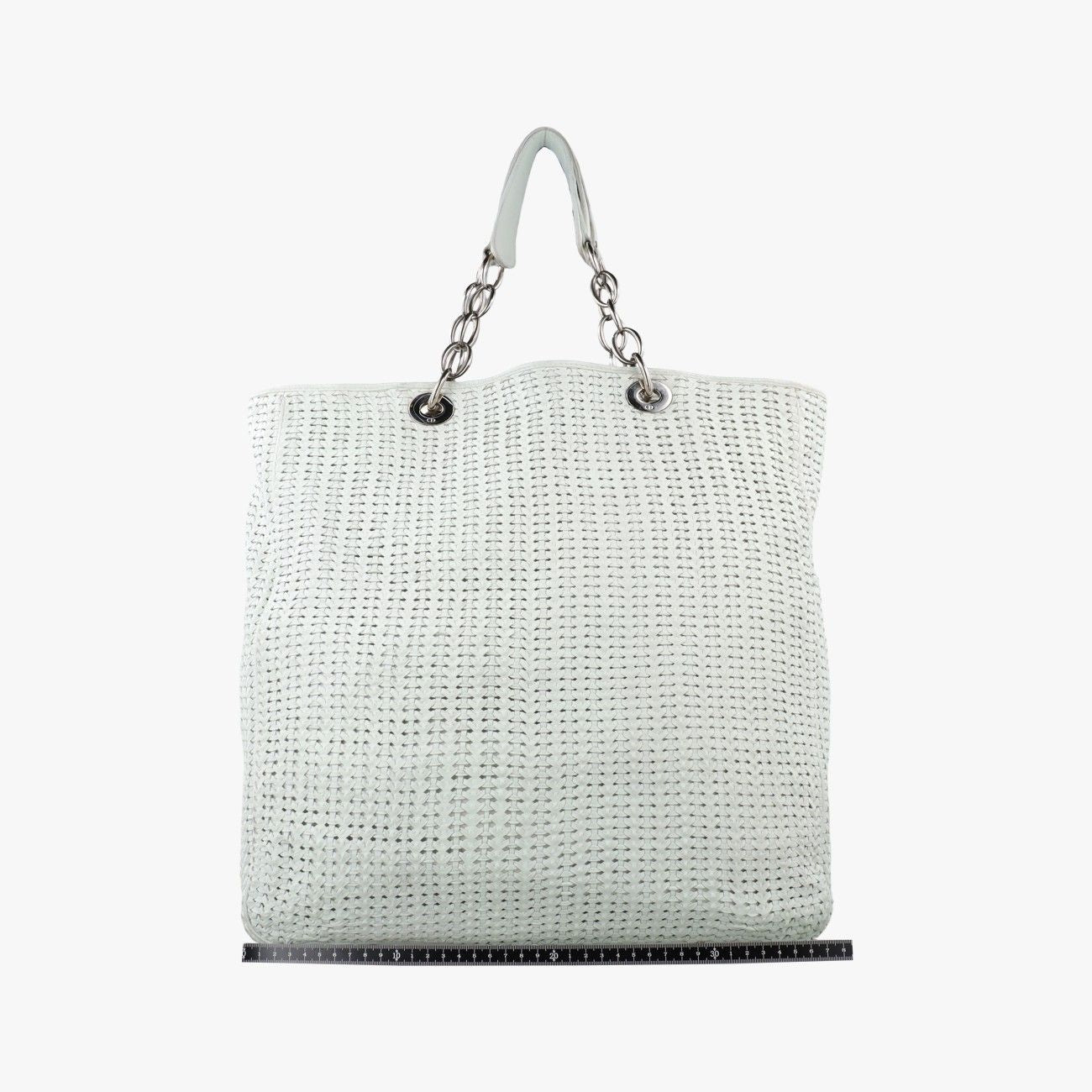 Dior Soft Lady Cannage Intrecciato Tote White Lambskin — view 2