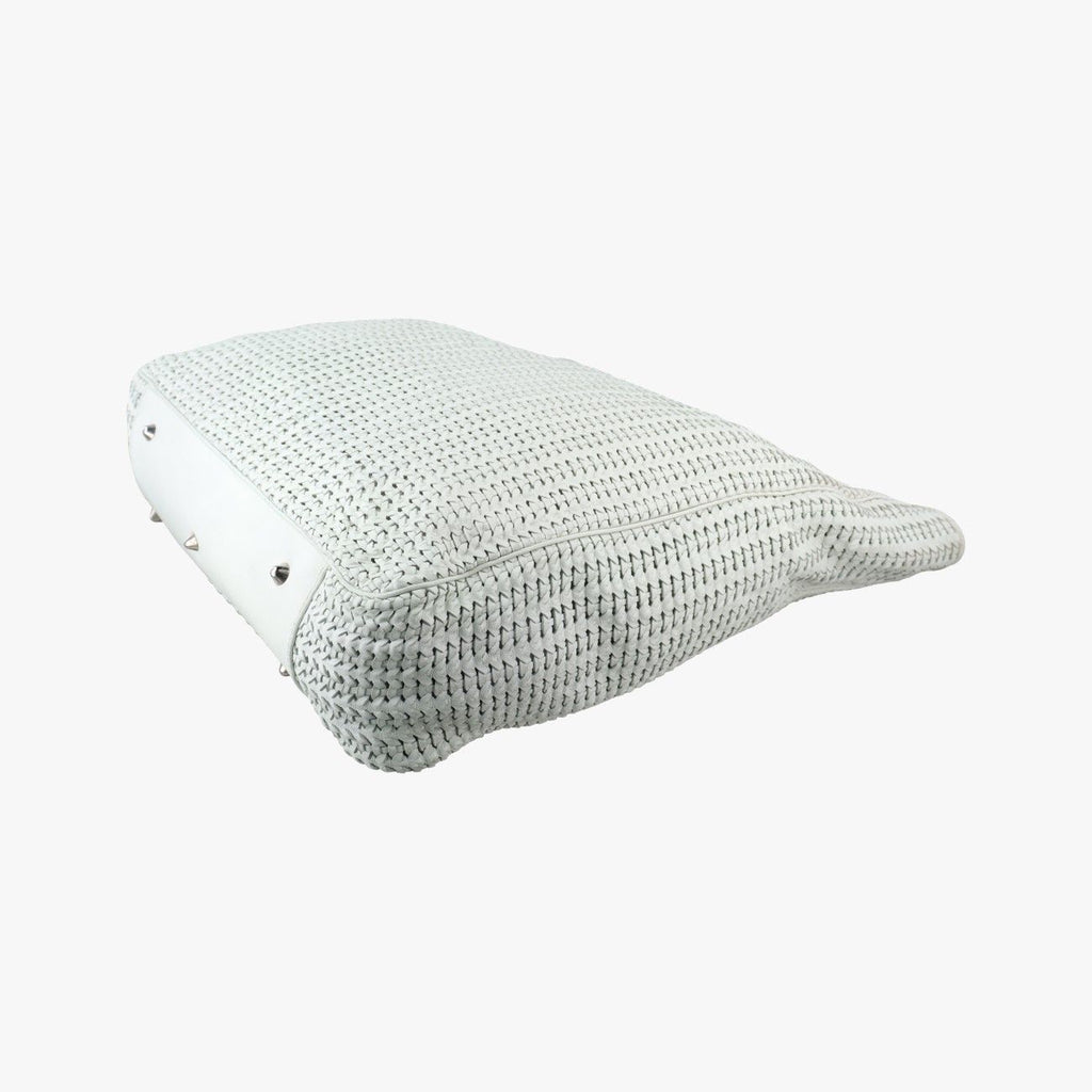 Dior Soft Lady Cannage Intrecciato Tote White Lambskin — view 6