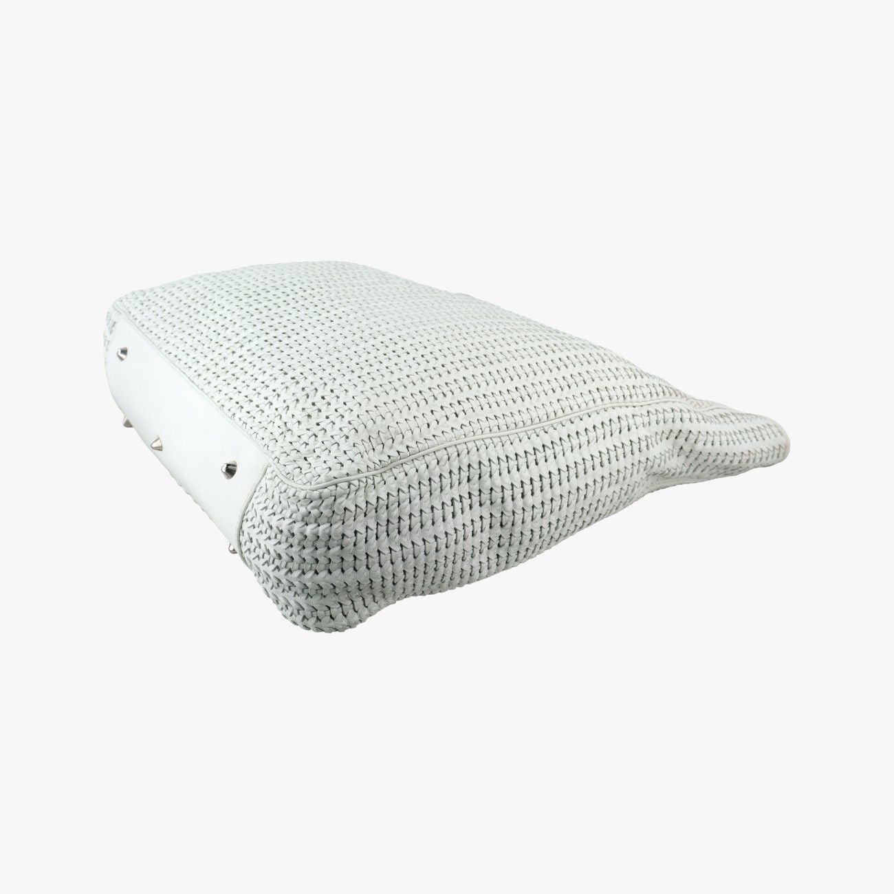 Dior Soft Lady Cannage Intrecciato Tote White Lambskin — view 6
