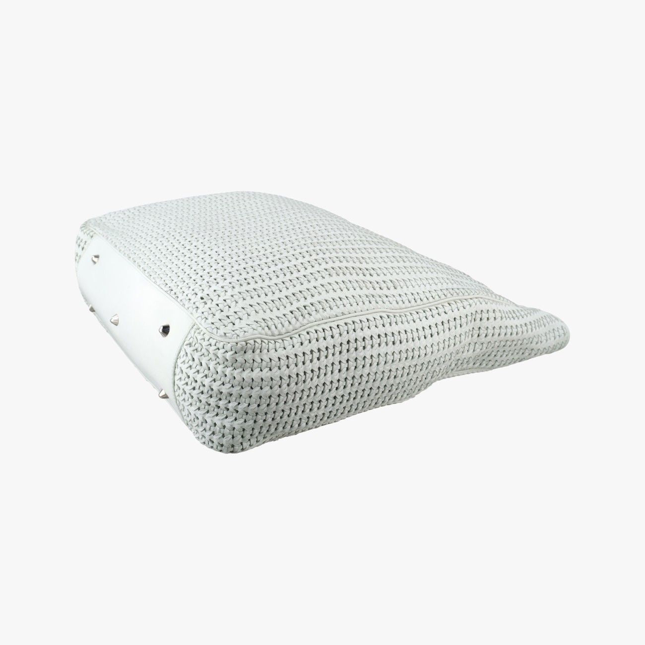 Dior Soft Lady Cannage Intrecciato Tote White Lambskin — view 4