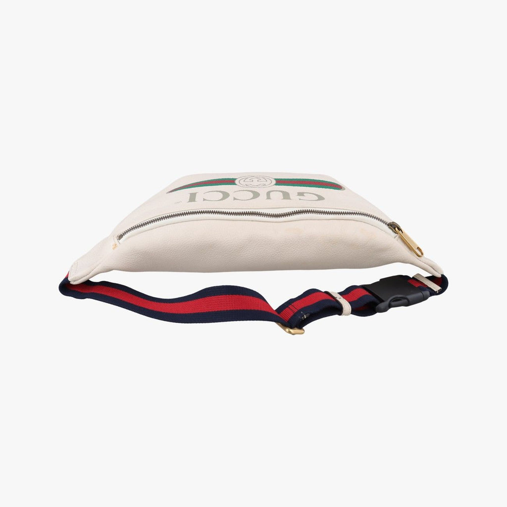 Gucci Print White Leather Handbag — view 8