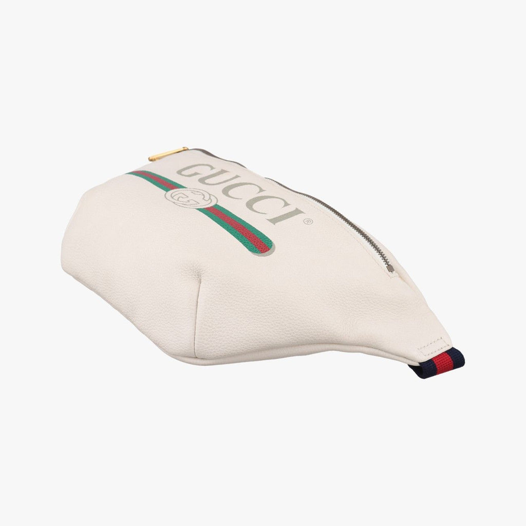 Gucci Print White Leather Handbag — view 4