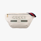 Gucci Print White Leather Handbag