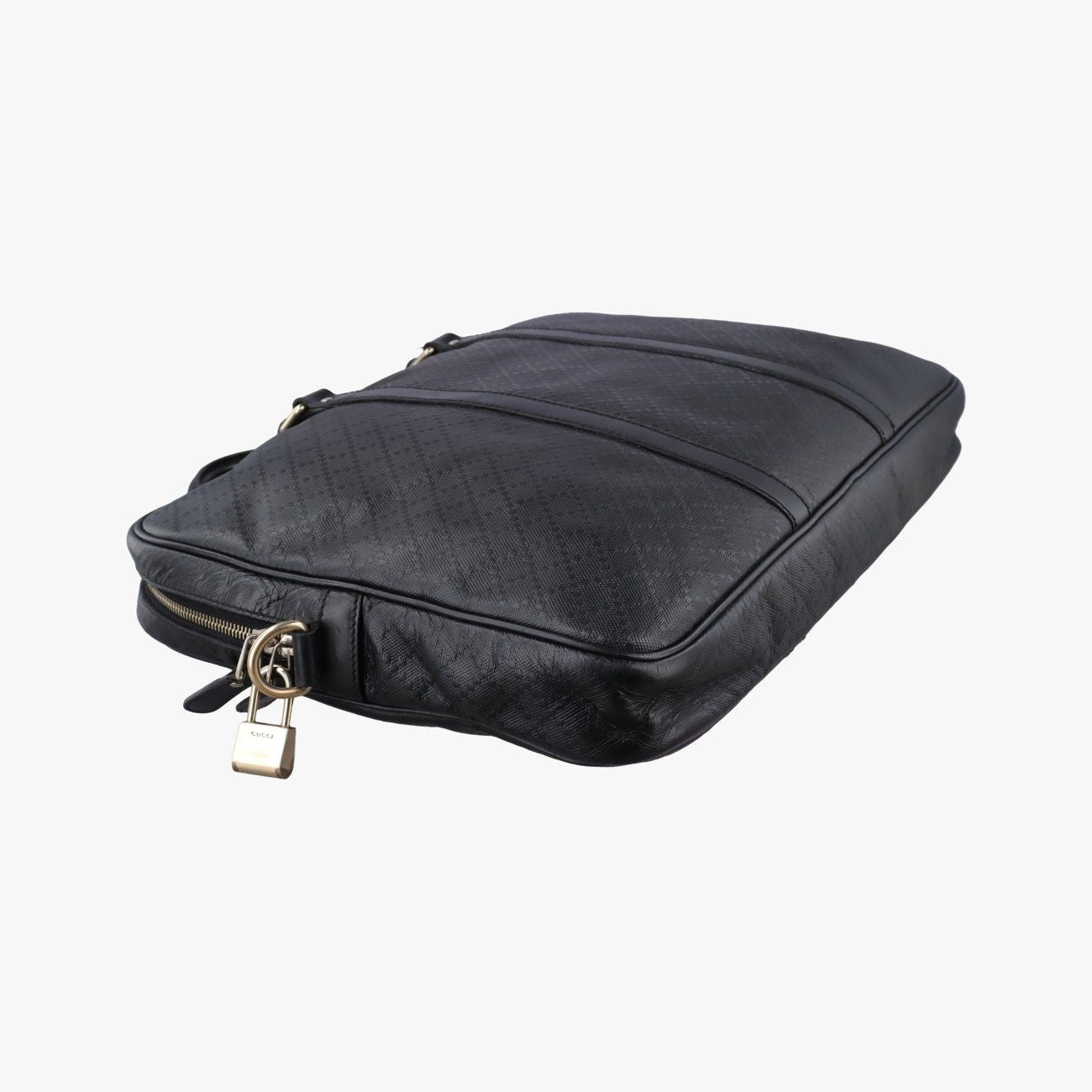 Gucci Diamante Black Leather Handbag — view 5
