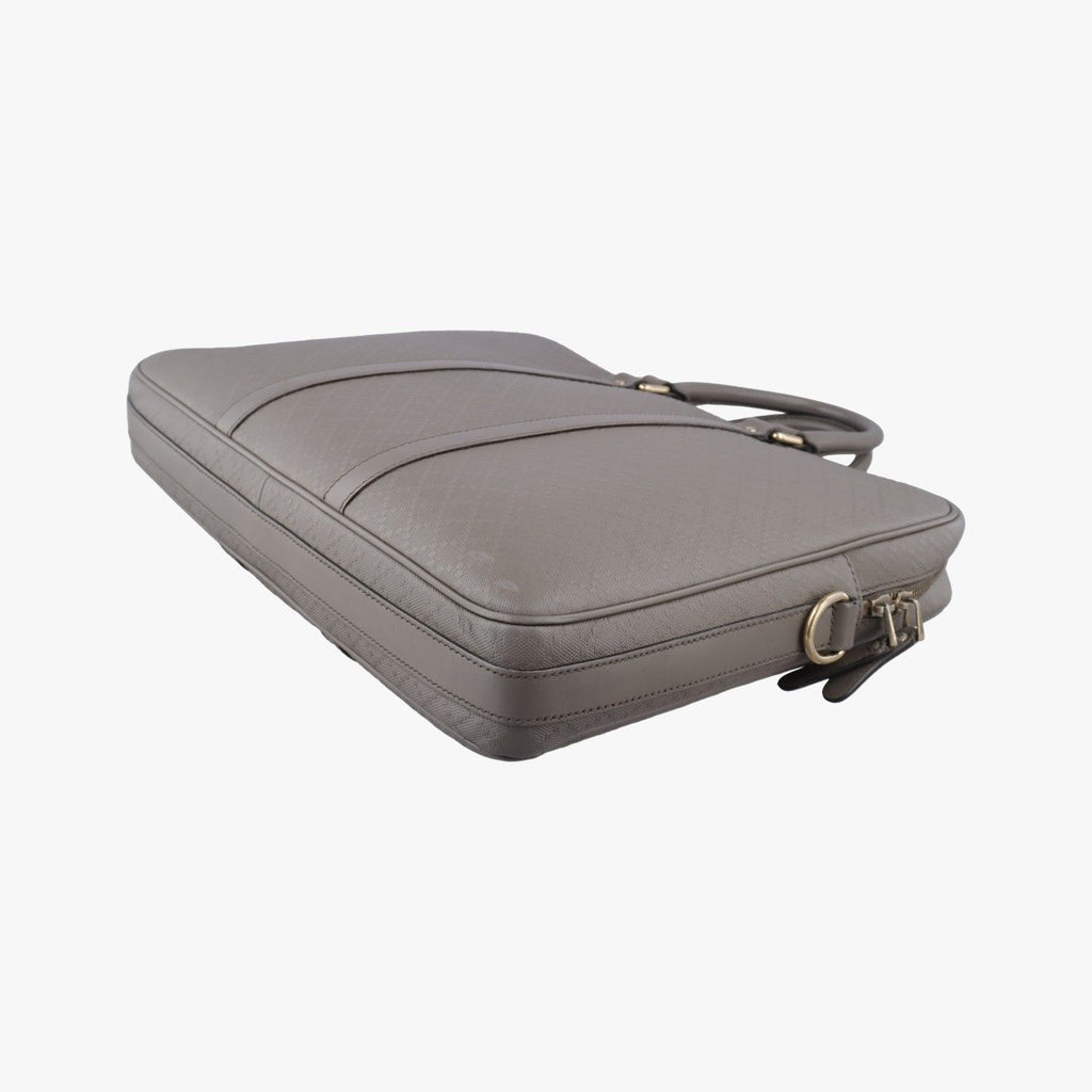 Gucci Diamante Gray Leather Handbag — view 6
