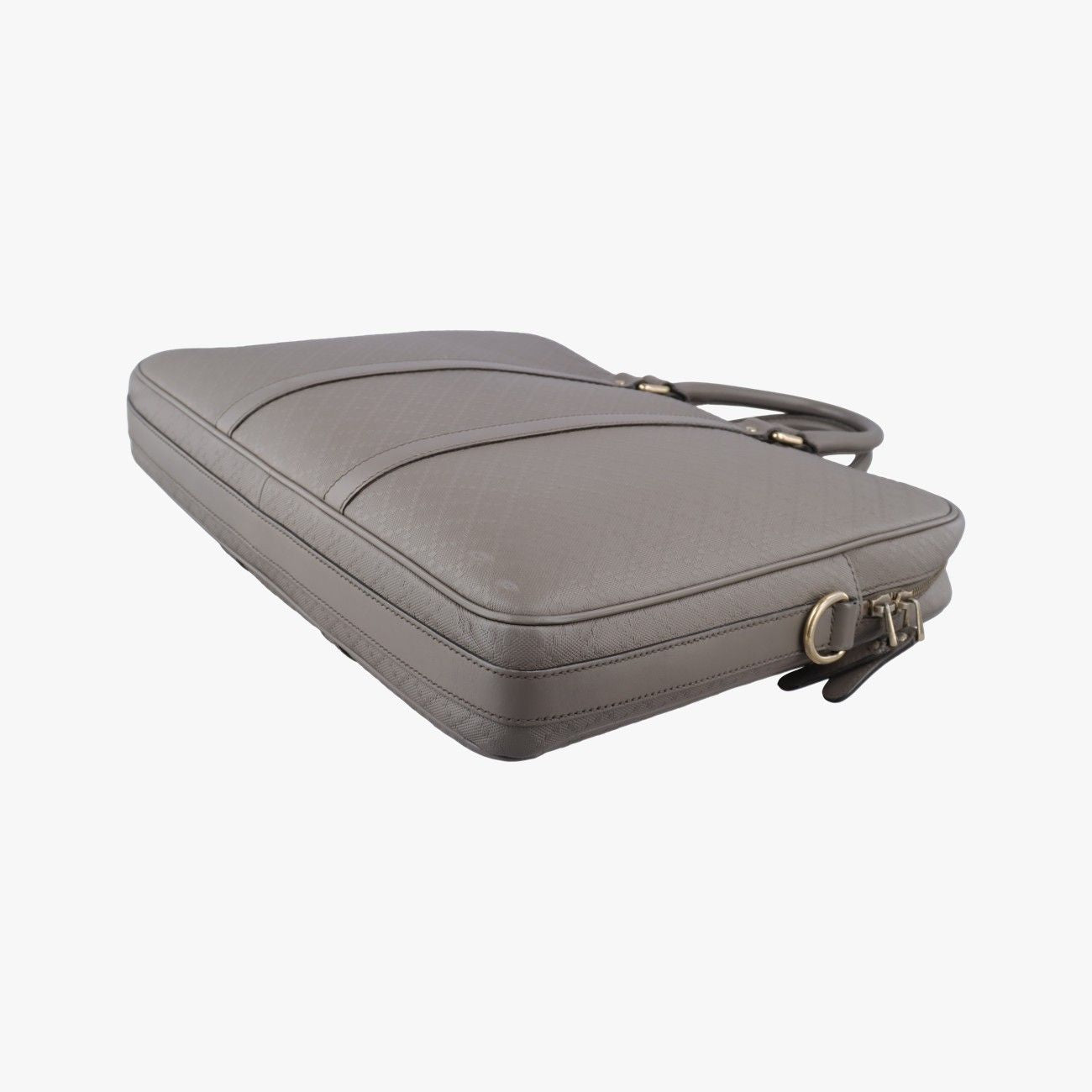 Gucci Diamante Gray Leather Handbag — view 6