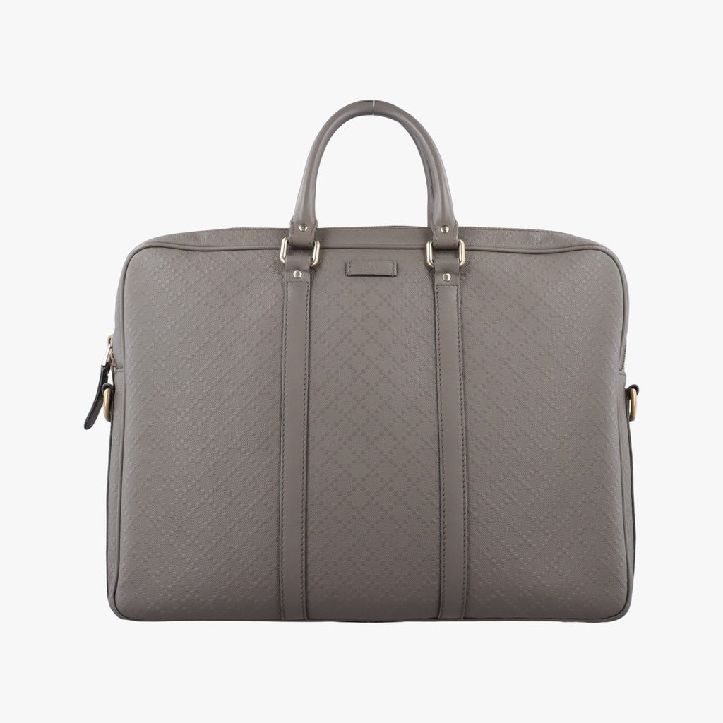 Gucci Diamante Gray Leather Handbag