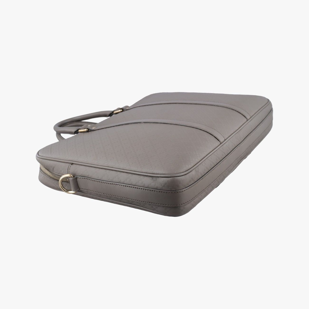 Gucci Diamante Gray Leather Handbag — view 7