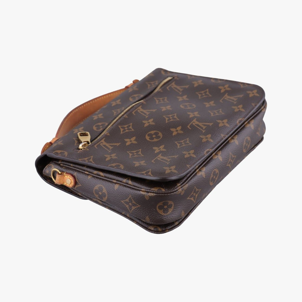 Louis Vuitton Pochette Metis MM Monogram Brown Canvas Handbag — view 7