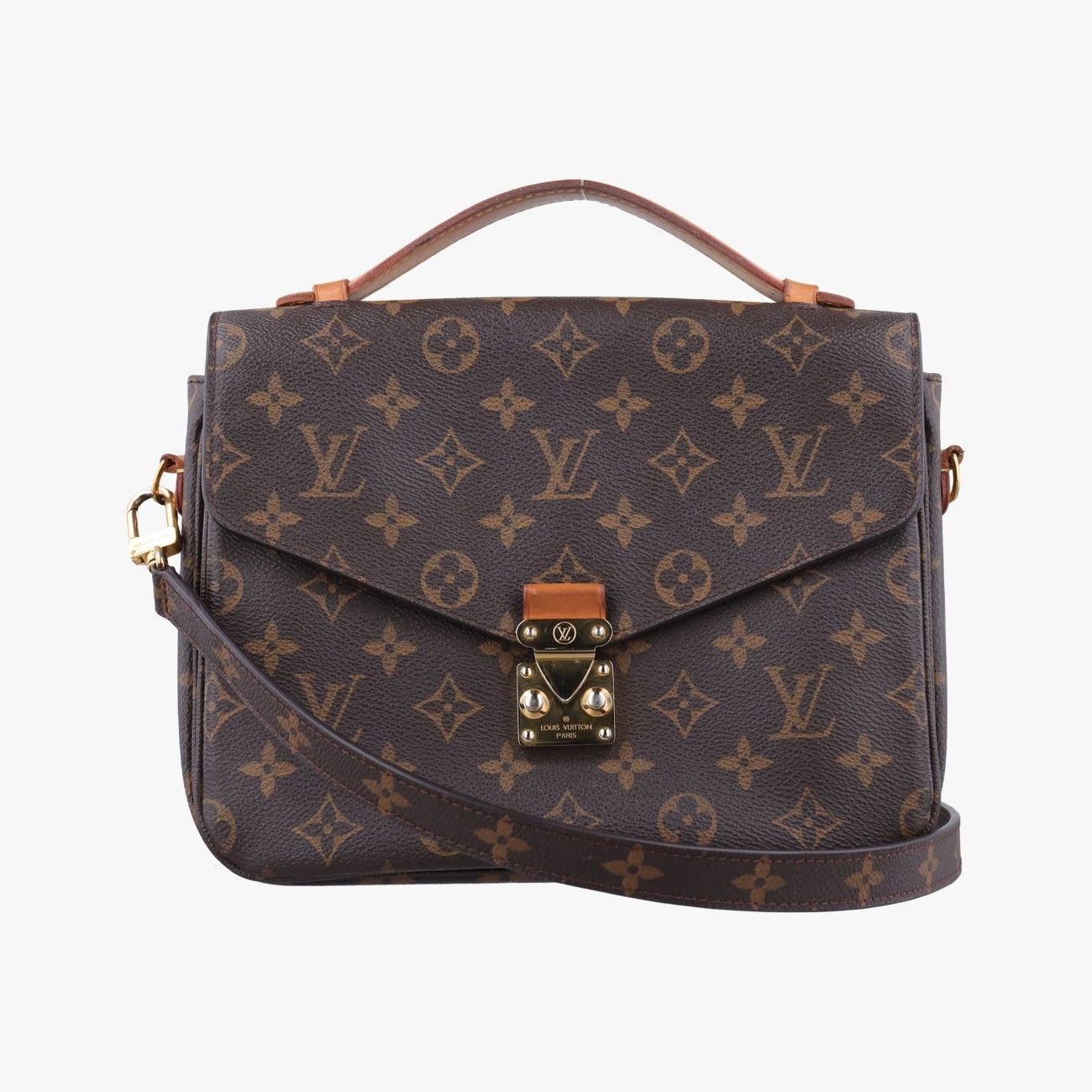 Louis Vuitton Pochette Metis MM Monogram Brown Canvas Handbag