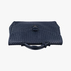 Bottega Veneta Intrecciato Navy Lambskin Handbag — view 8