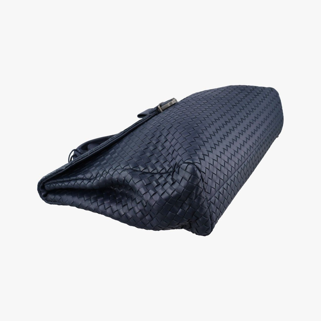 Bottega Veneta Intrecciato Navy Lambskin Handbag — view 5