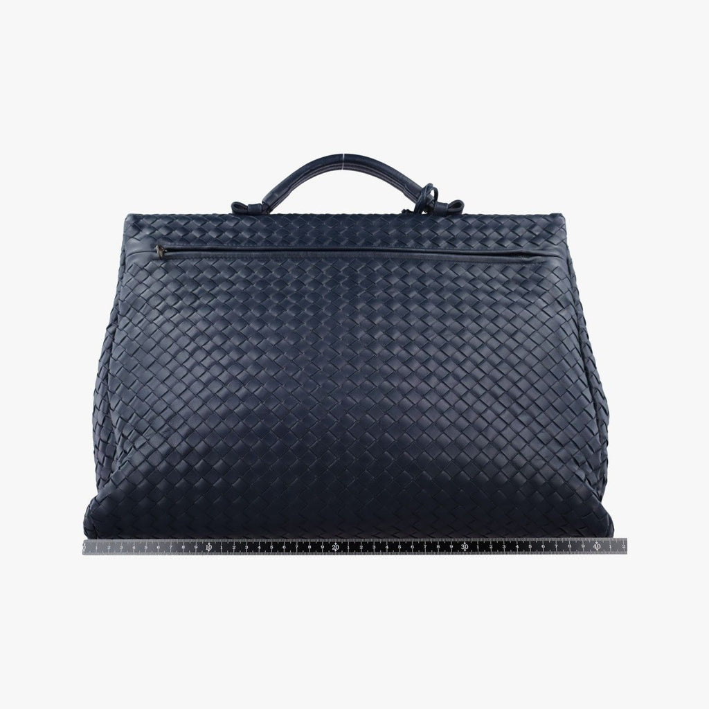 Bottega Veneta Intrecciato Navy Lambskin Handbag — view 2