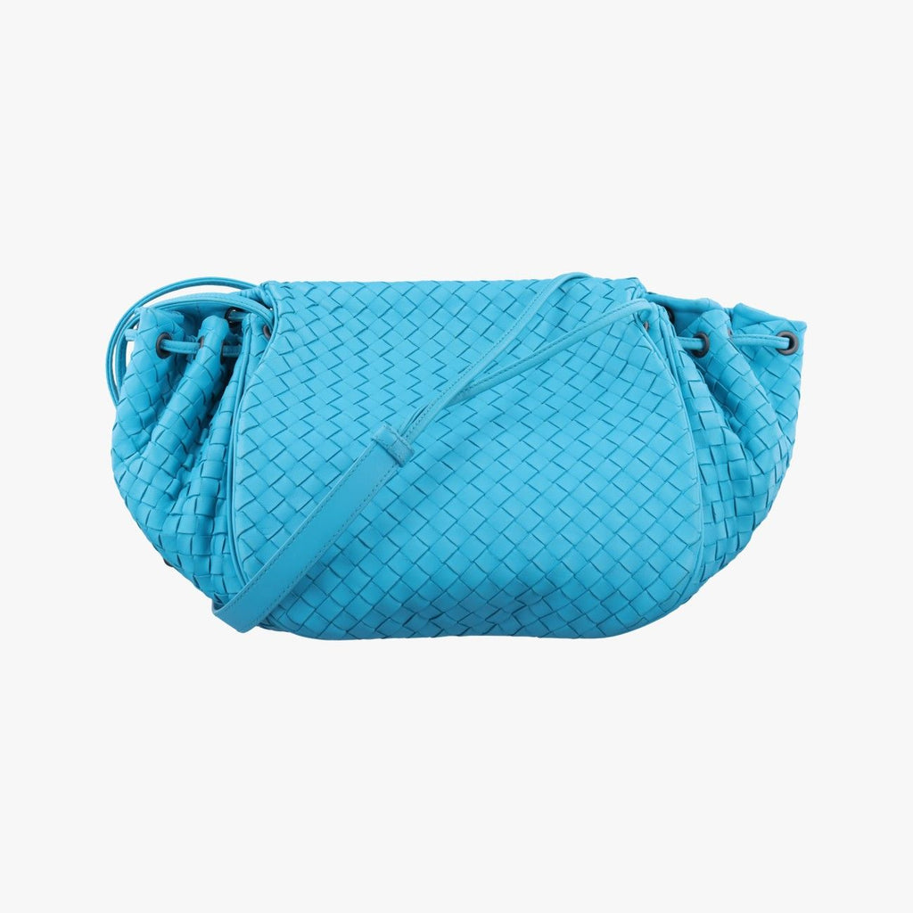 Bottega Veneta Intrecciato Blue Lambskin Shoulder