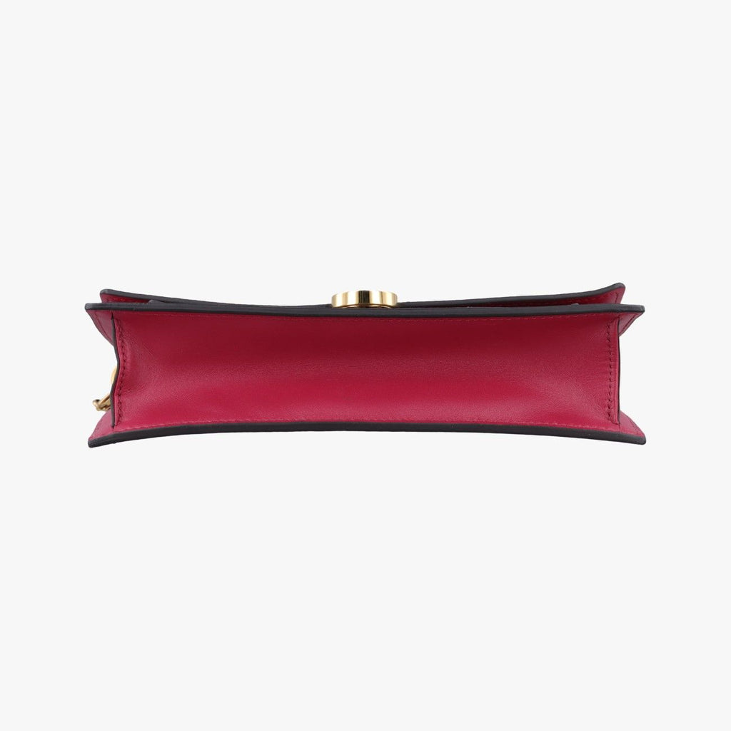 Louis Vuitton Flor Chain Monogram Brown Fuchsia Portefeuille Calf Leather — view 3