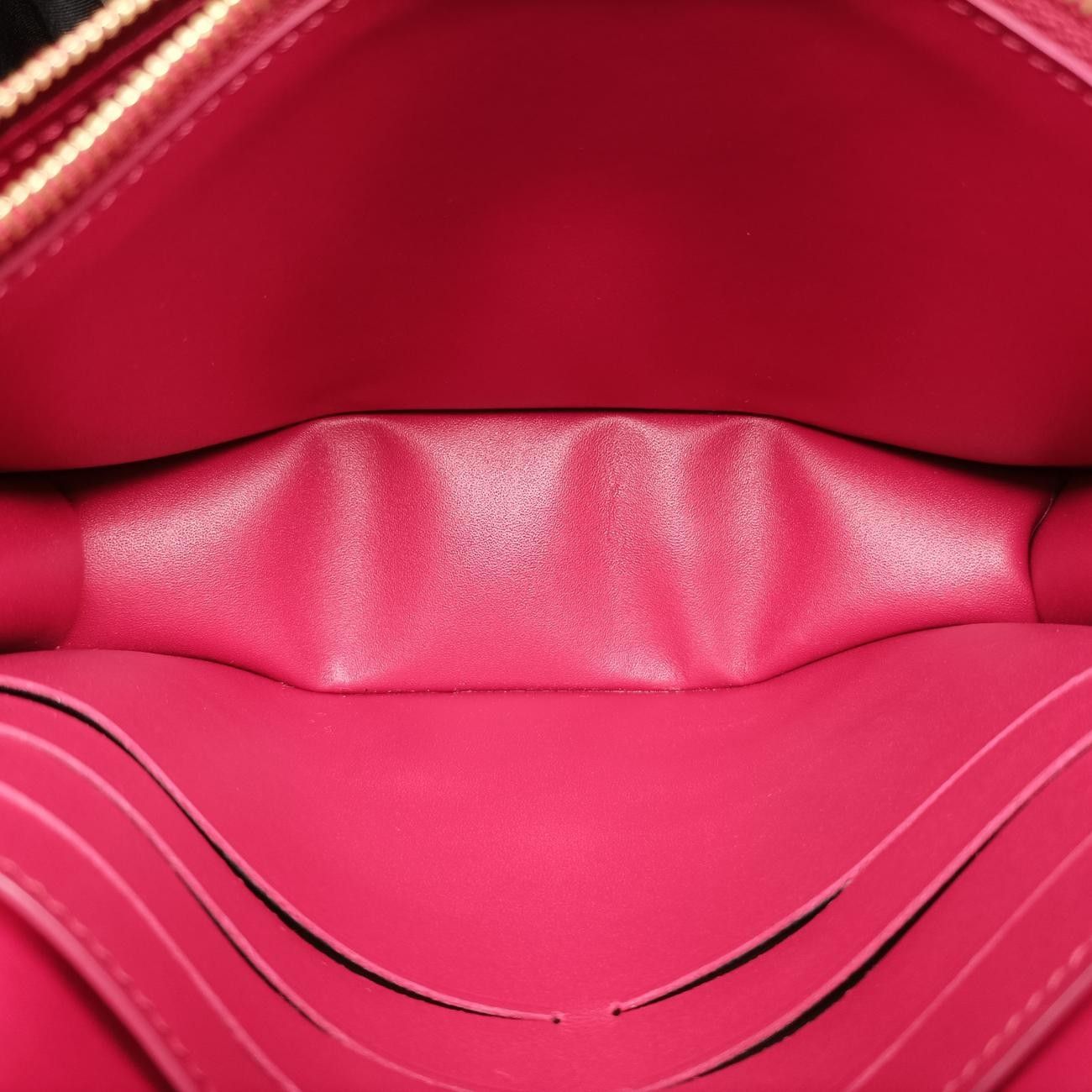 Louis Vuitton Flor Chain Monogram Brown Fuchsia Portefeuille Calf Leather — view 9