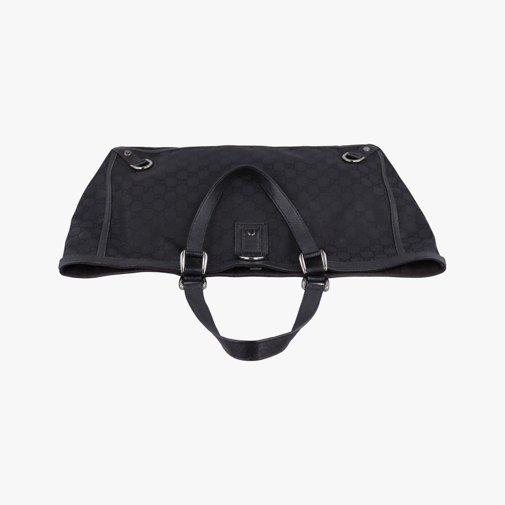 Gucci Abbey Black Canvas Leather Handbag — view 8