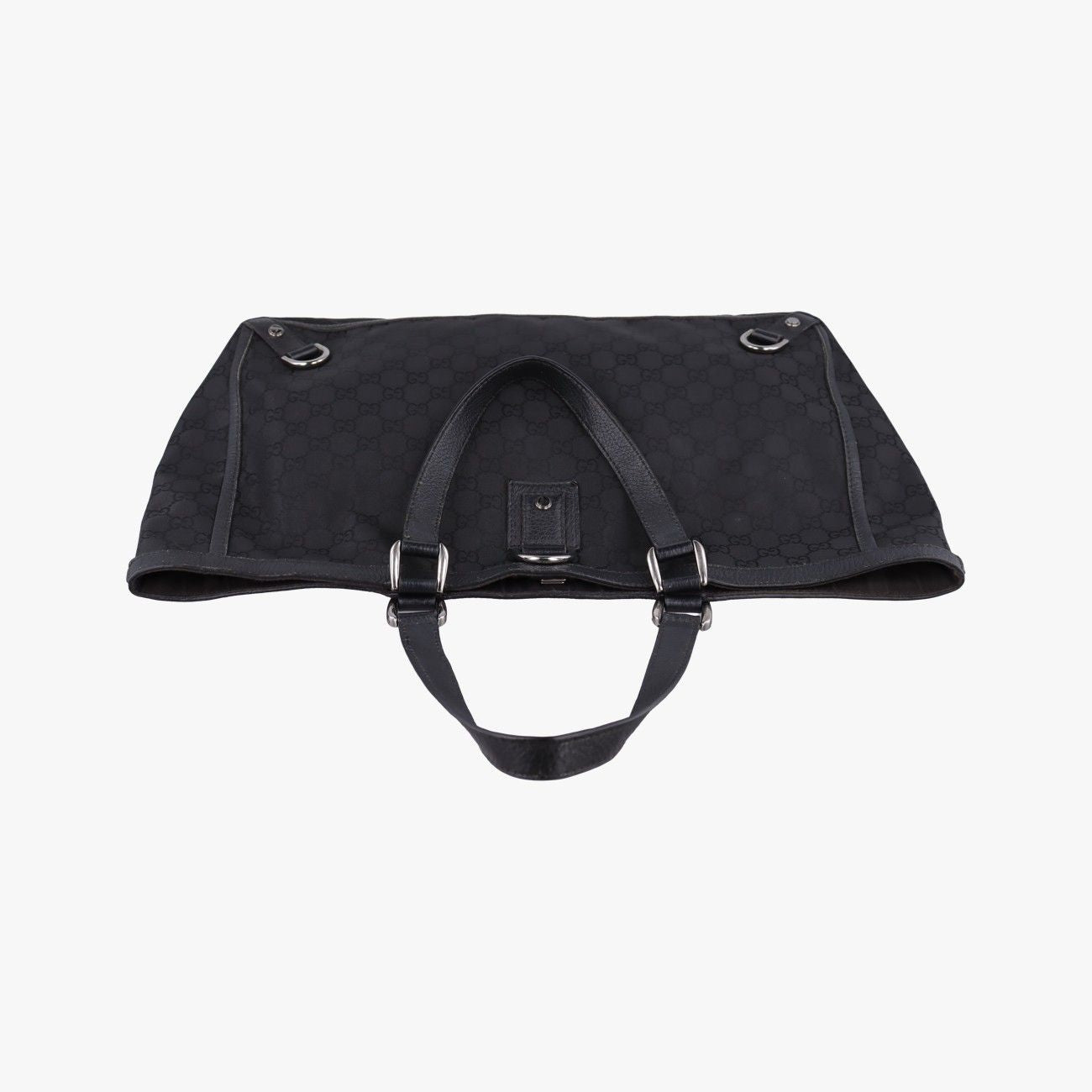 Gucci Abbey Black Canvas Leather Handbag — view 8