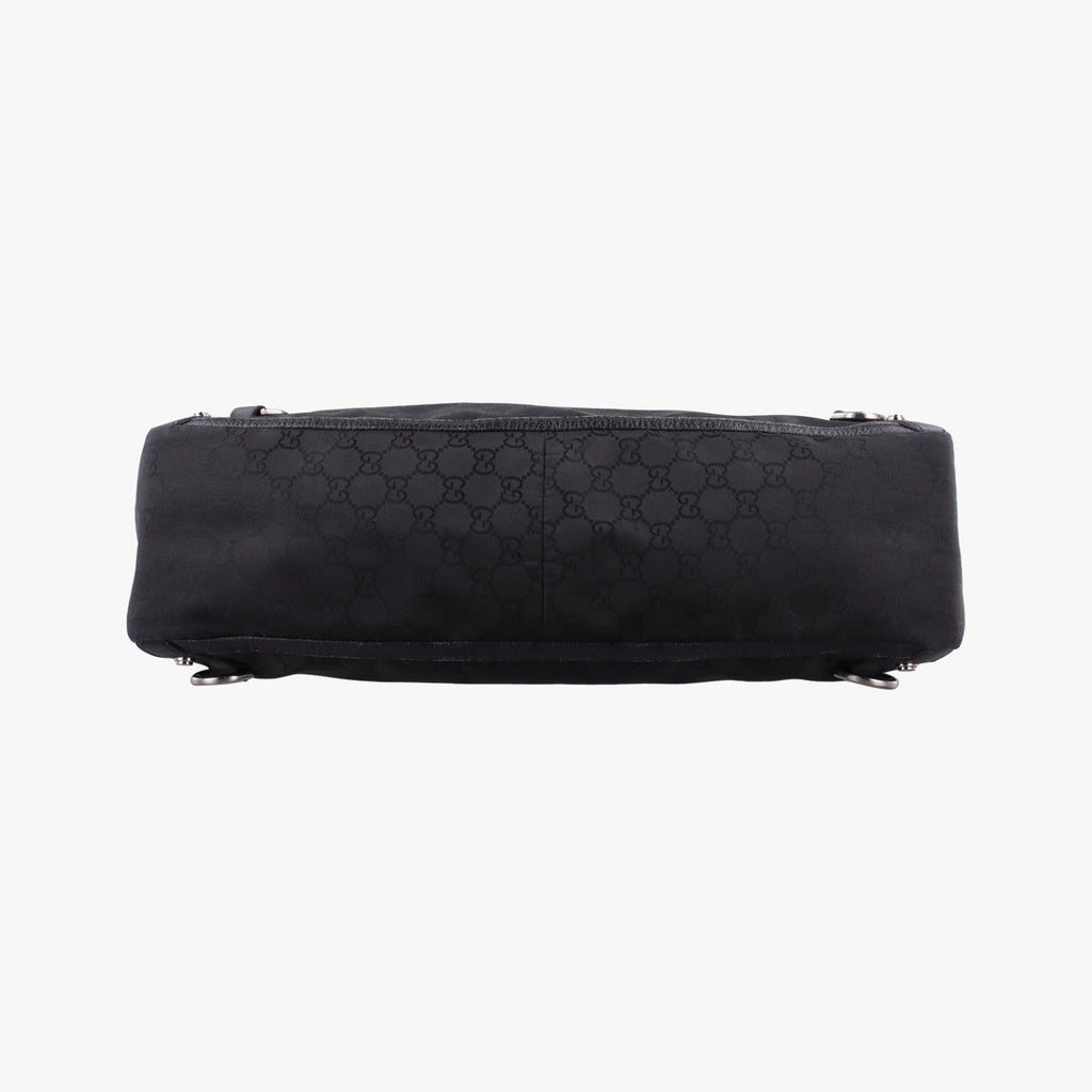 Gucci Abbey Black Canvas Leather Handbag — view 3