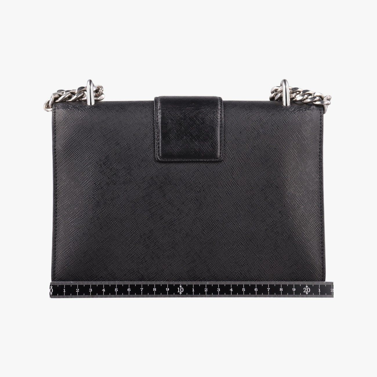 Prada Sound Rock Black Saffiano Leather Shoulder — view 2