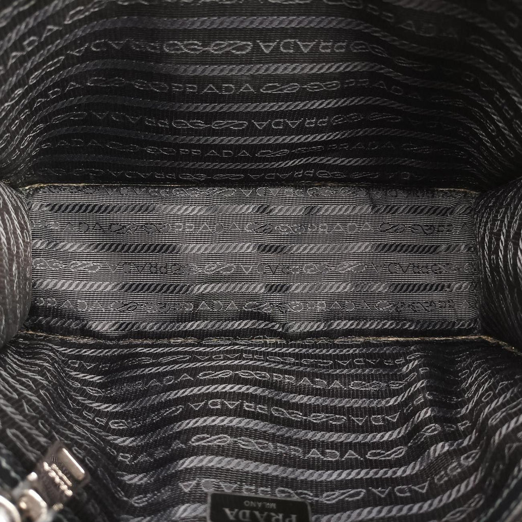 Prada Sound Rock Black Saffiano Leather Shoulder — view 9
