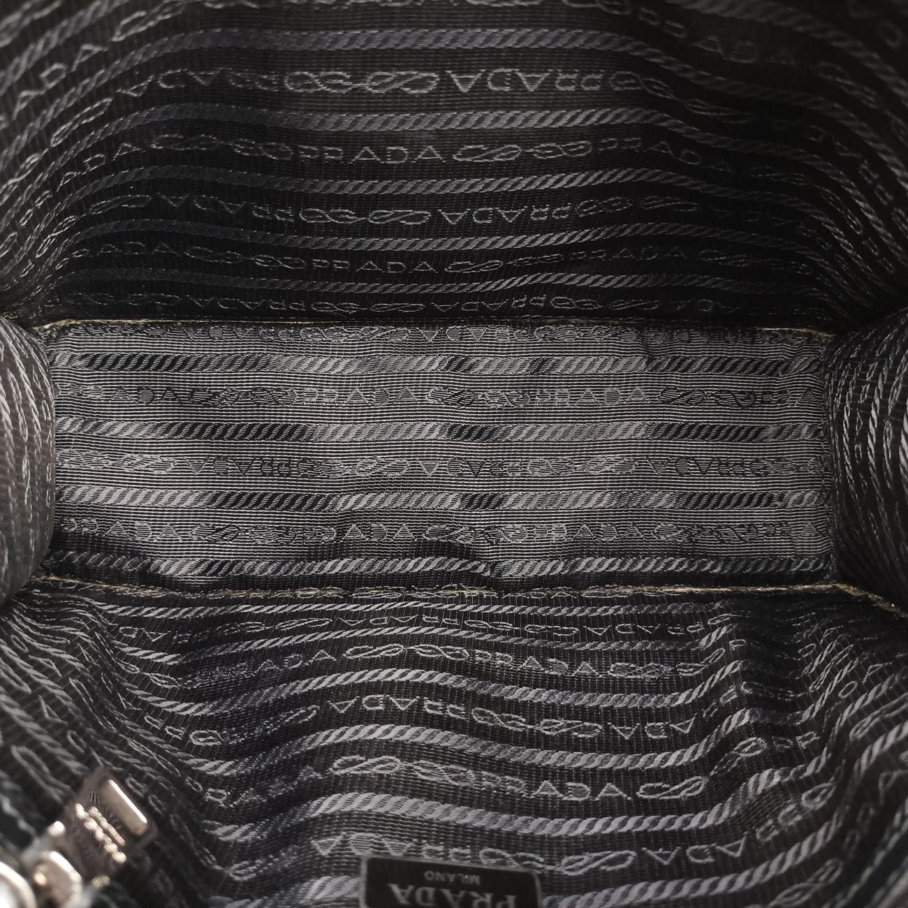 Prada Sound Rock Black Saffiano Leather Shoulder — view 9