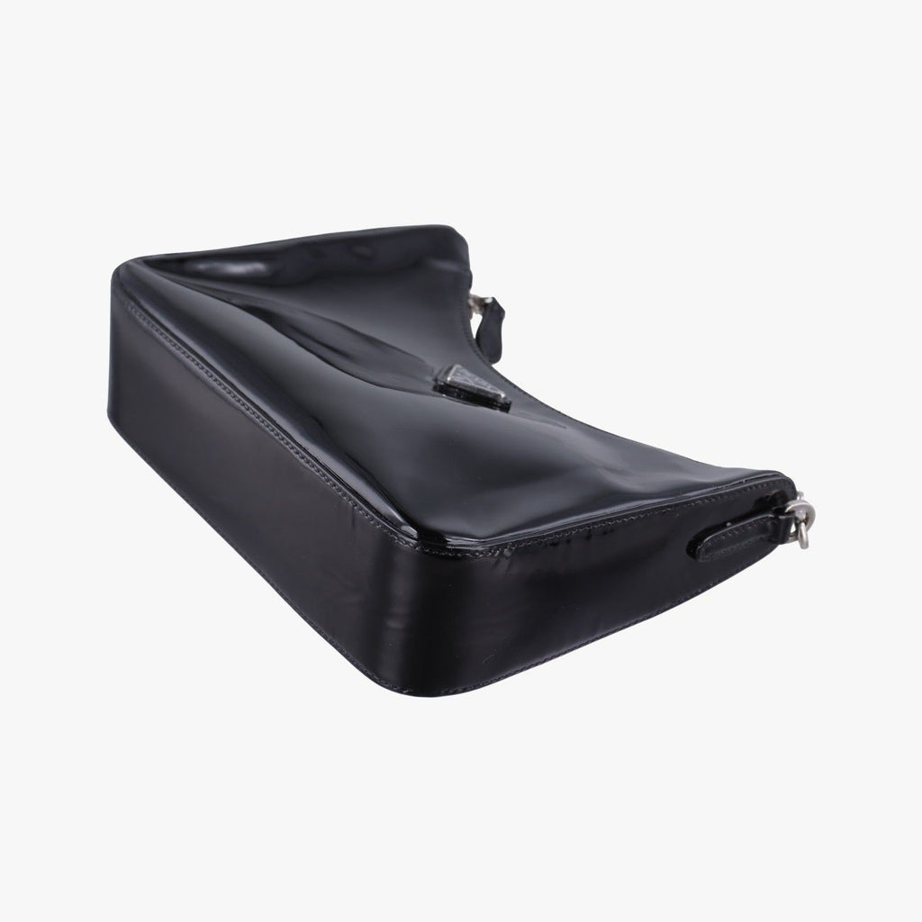 Prada Re Edition Black Patent Leather 7 Shoulder — view 4