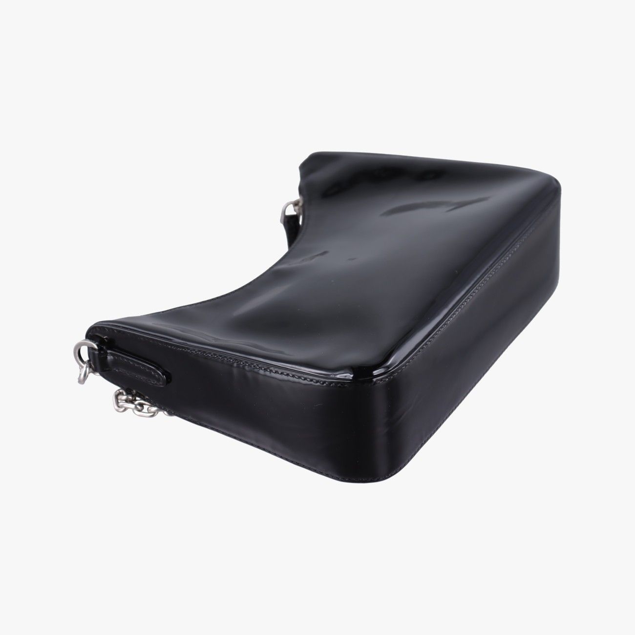 Prada Re Edition Black Patent Leather 7 Shoulder — view 7