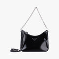 Prada Re Edition Black Patent Leather 7 Shoulder
