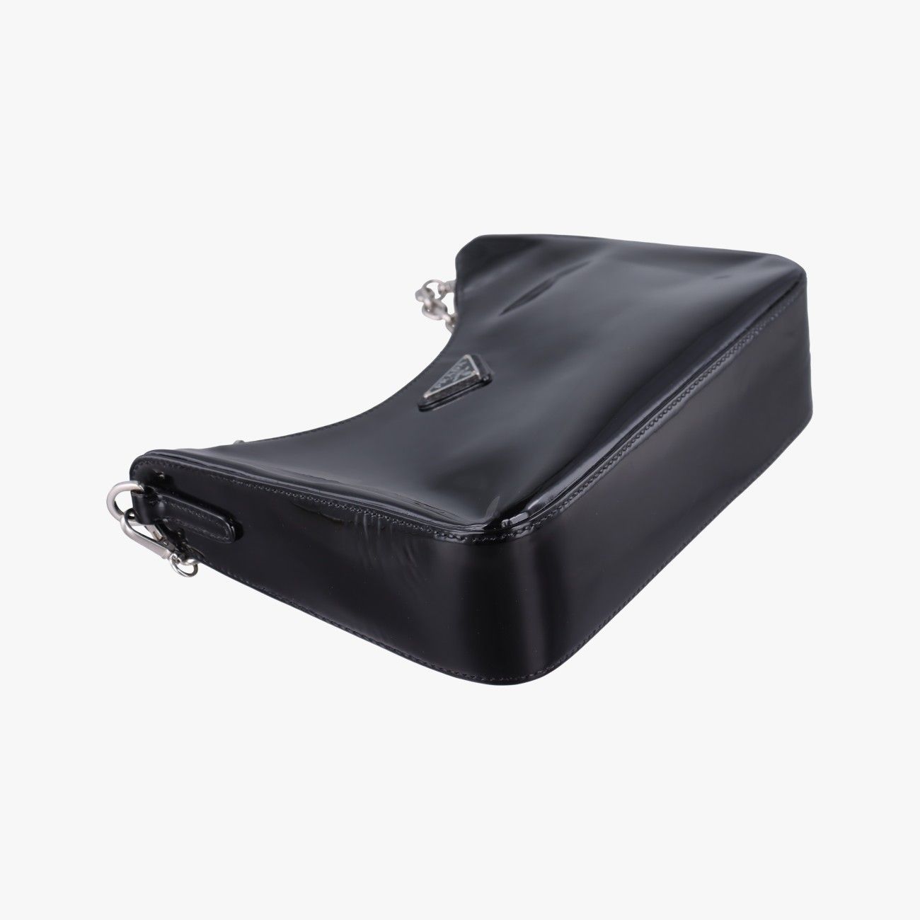 Prada Re Edition Black Patent Leather 7 Shoulder — view 5