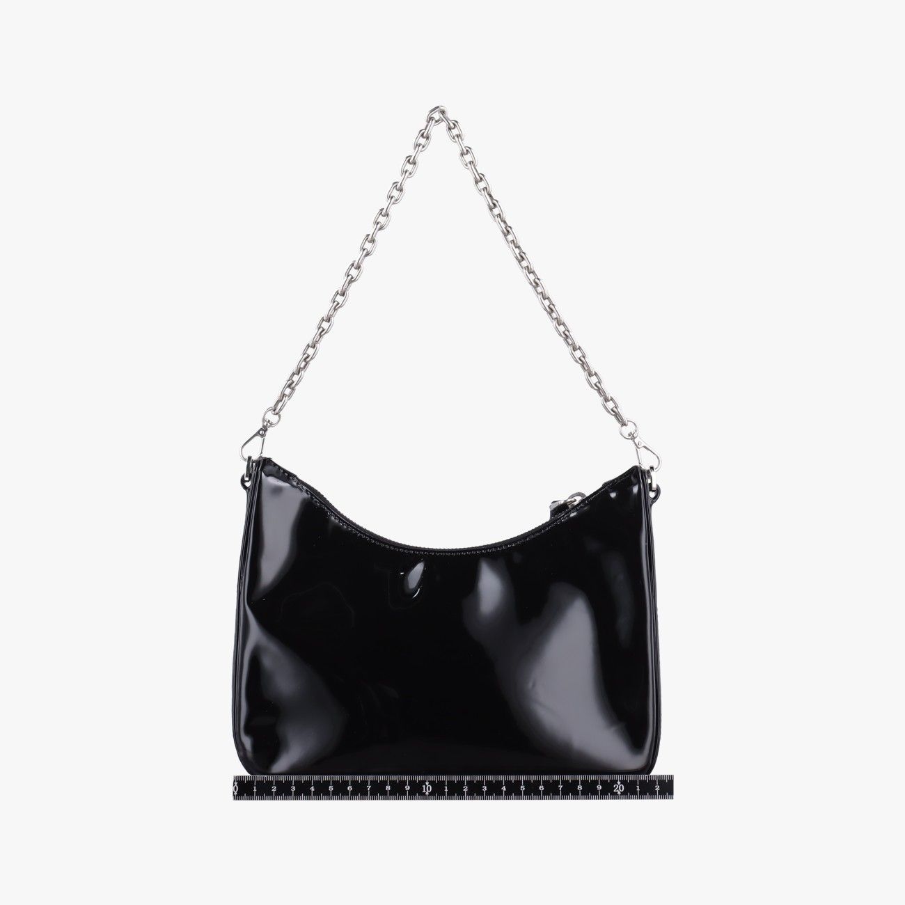 Prada Re Edition Black Patent Leather 7 Shoulder — view 2